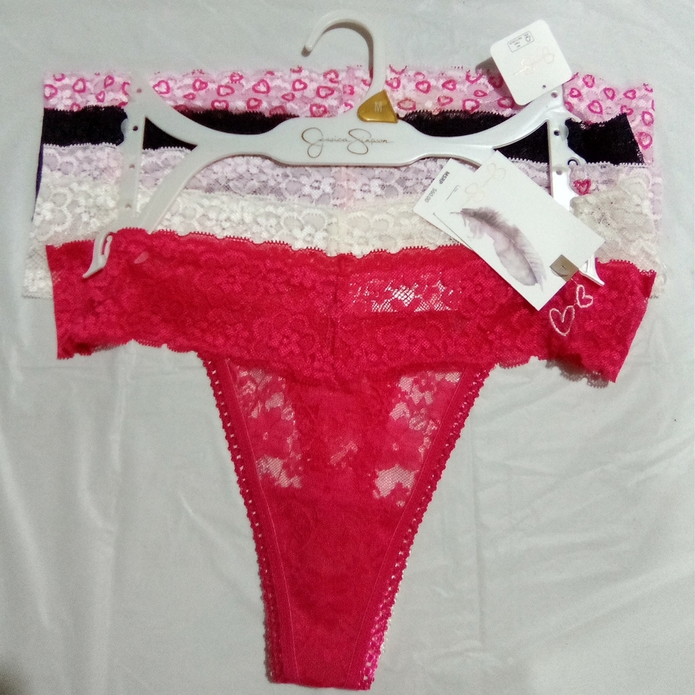 New Arrivals Jessica Simpson Lace thongs.